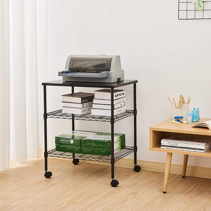3 Tier Storage Racks Shelving, Heavy Steel Pantry Shelves, Adjustable Wire - Image 2