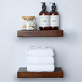 Homeforia Walnut 12 inch Floating Shelf, High End Solid Real Wood Small 12inch by Homeforia