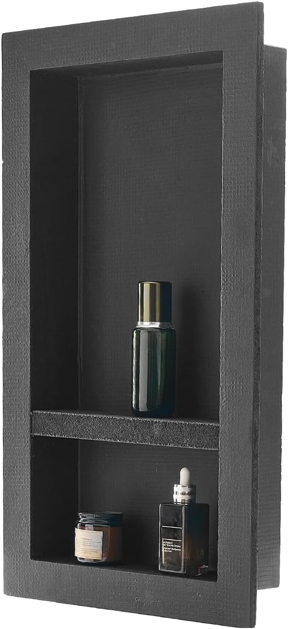 VEVOR Shower Niche, Modern Soap & Shampoo Storage Organizer, Square Corners by VEVOR