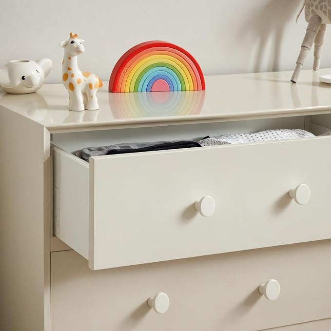 Ravinte 20 Pack Cabinet Knobs White Kitchen Cabinet Knobs Round Dresser Drawer - Image 4