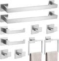 TNOMS Brushed Nickel 10-Piece Bathroom Hardware Accessories Set-Towel Bar & by TNOMS