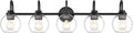 Bathroom Light Fixtures, 5-Light Matte Black Vanity Lights by Audickic