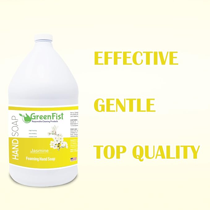 GreenFist Foaming Hand Soap Refills Jasmine Scent Jug Foam Refill Made in USA - Image 2