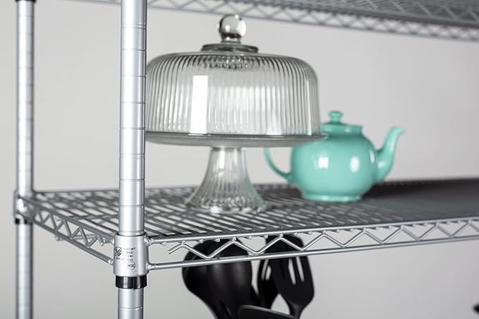 Omega 36" Deep x 72" Wide x 54" High 3 Tier Gray Starter Shelving Unit - Image 5