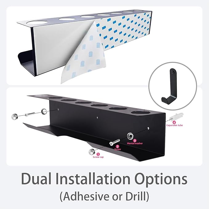 Dyson Airwrap Holder, Aluminum Dyson Airwrap Wall Mount Black - Image 5