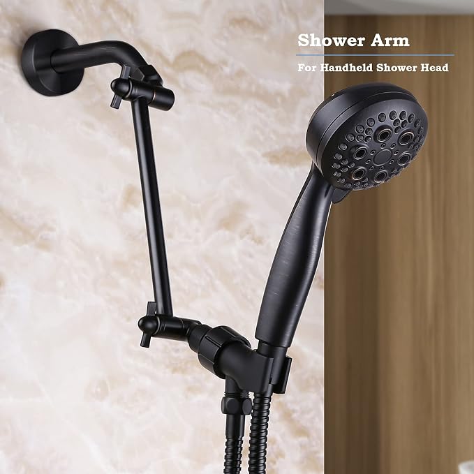 Adjustable Shower Extension Arm, 10 Inch Brass Oil Rubbed Bronze Shower Arm - Image 6