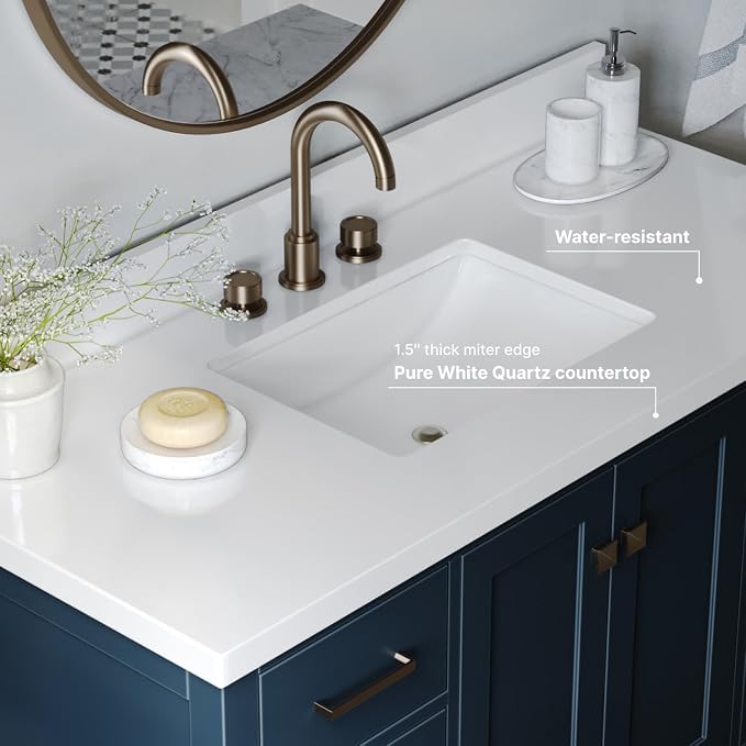 ARIEL 49 inch Midnight Blue Single Bathroom Vanity - Image 5
