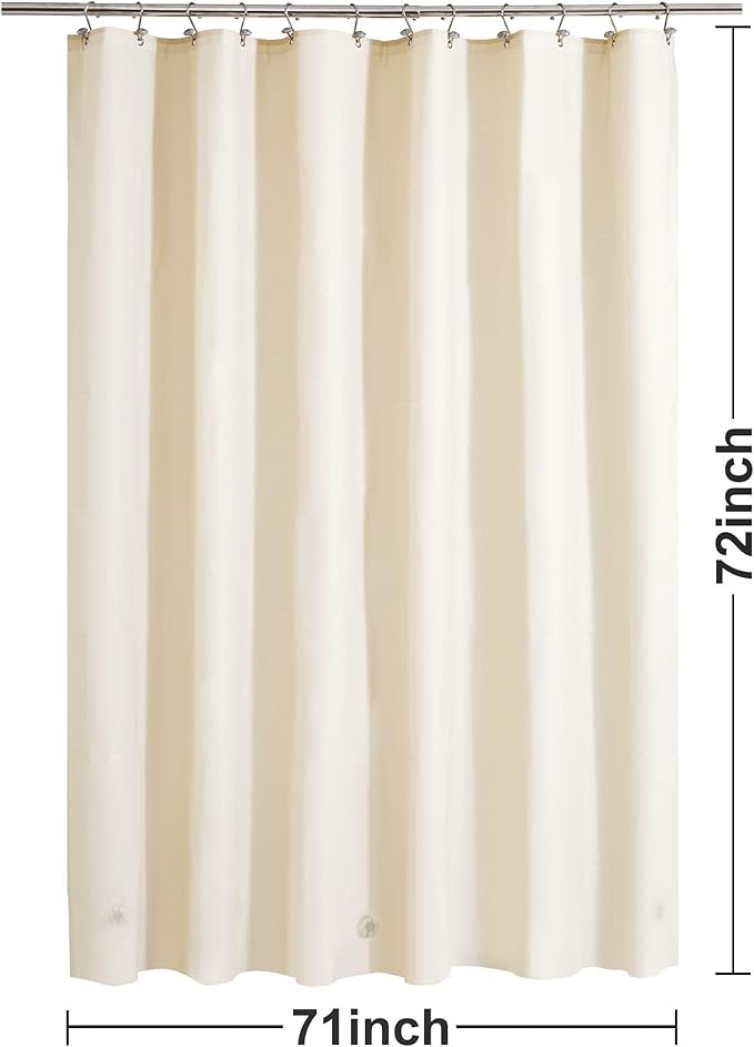 Barossa Design Beige Shower Curtain Liner - Image 7