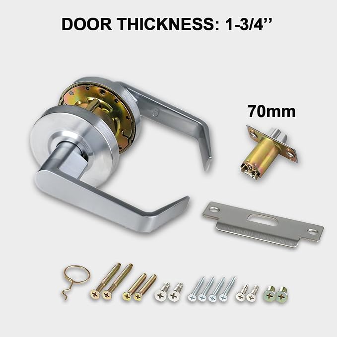Passage Commercial Door Locks Heavy Duty Grade 2 Lever, Non-Handed, UL 3 Hour - Image 6