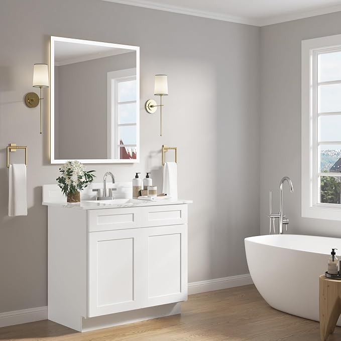 ROOMTEC Bathroom Cabinet, Morden Bathroom Sink Vanity Storage Cabinet, Shaker - Image 6