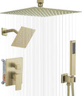 Shower Faucet Set Brushed Gold Shower System, Knob Switch Diverter Shower Faucet by YCAIKOI