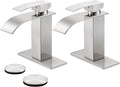 Bathroom Faucets Brushed Nickel Waterfall Bathroom Sink Faucet Modern Single by LUFG