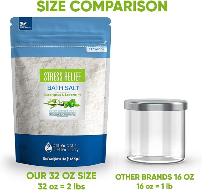 Stress Relief Bath Salt 128 Ounces Epsom Salt - Image 3