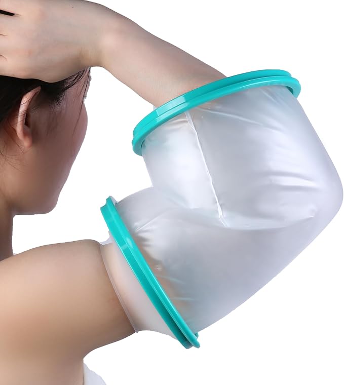 Cast Covers for Shower PICC Line Soft Green Adult，Waterproof Cast Cover/Bag by CIVJET