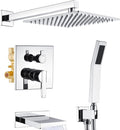Shower System with Tub Spout, All Metal Bathtub Shower Faucet Set with High by RFSUNUAN