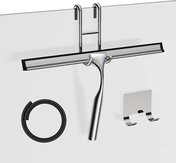 Shower Squeegee for Glass Door Stainless Steel Bathroom Squeegee Window Wiper by SSTOOHL