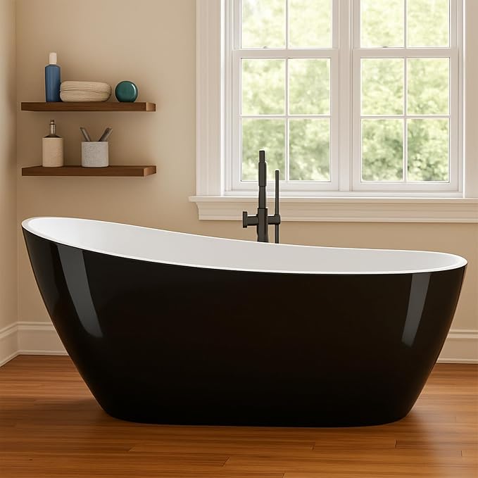 59" Acrylic Freestanding Bathtub - Image 2