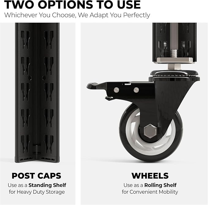 HOMEDANT House 36.2" 5-Tier Metal Rolling Cart Shelf Rack Casters Heavy Duty - Image 19