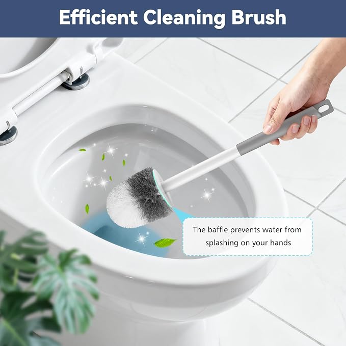 Toilet Brushes, 2 Pack Toilet Brush and Holder Set - Image 6