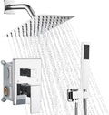 Chrome Shower System, 8 Inch High Pressure Rain Shower by YCAIKOI