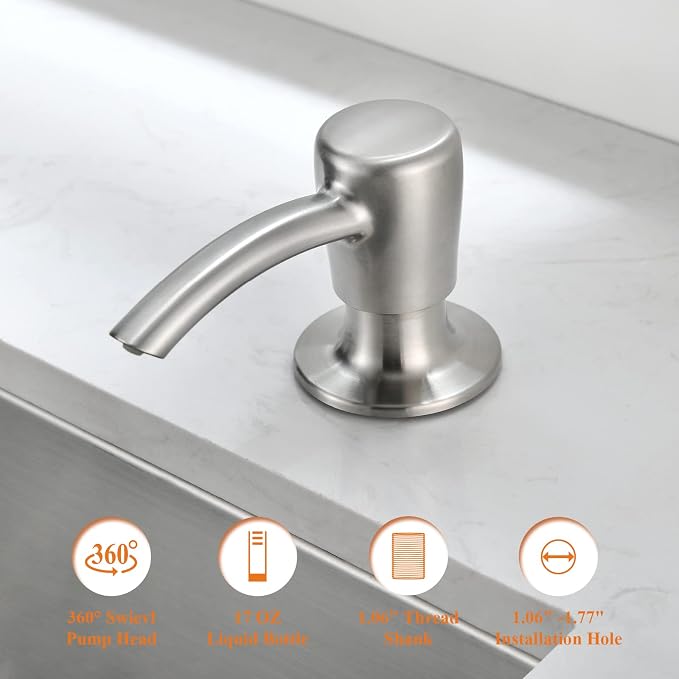 Soap Dispenser, Kitchen Sink Soap Dispenser, Build in Sink Soap Dispenser - Image 3