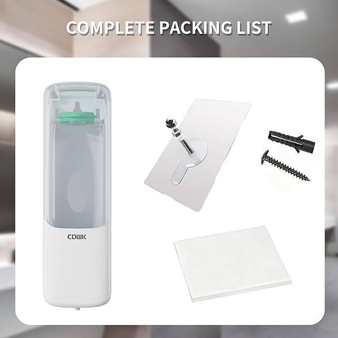 Hand Soap Dispenser Wall Mount, 10fl.oz/300ml Liquid Soap Dispenser Bathroom - Image 7