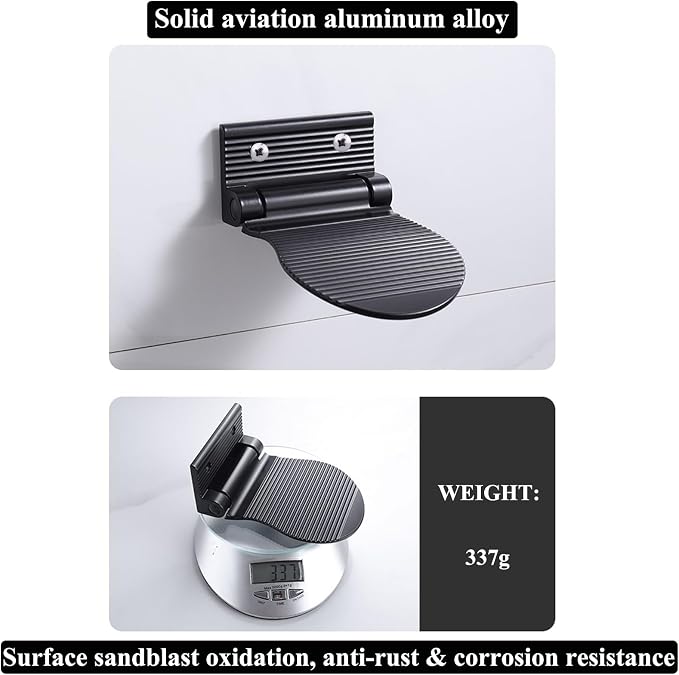 Shower Foot Rest, Shaving & Washing Foot Rest, Heavy Duty Aluminum Alloy - Image 4