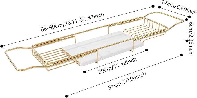 Bath Tub Tray Expandable Bathtub Tray 26.77-35.43 in, Bathtub Trays - Image 2