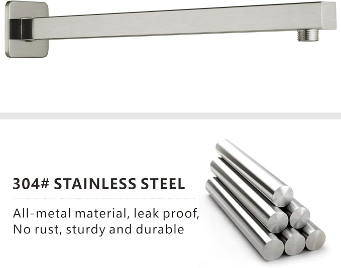 Voolan 20" Square Shower Arm - Image 4