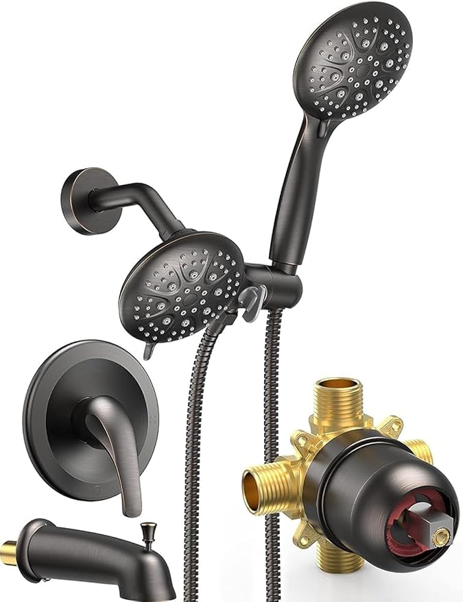 SR SUN RISE 35-Spray Shower Faucet 3-Way Combo Shower Head and Hand Held Shower by SRSUNRISE
