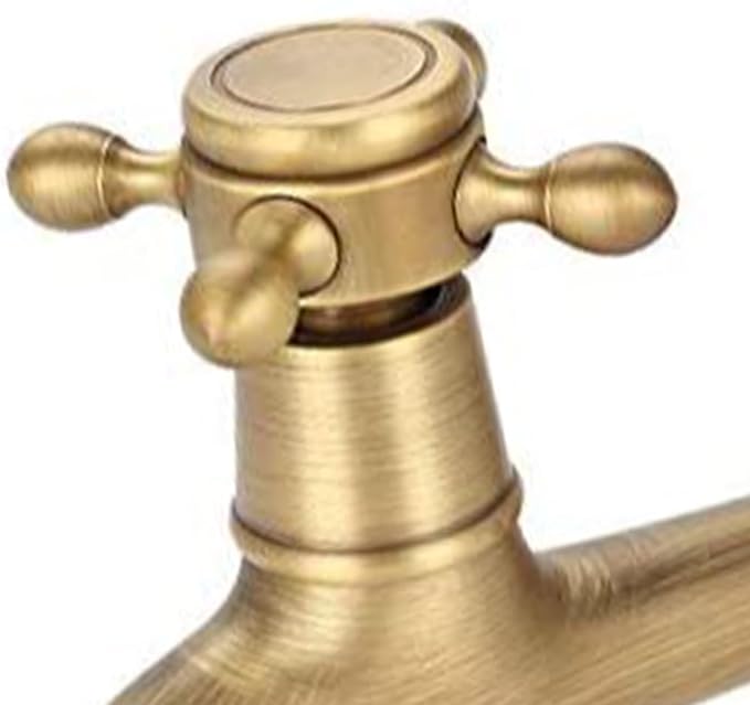 European Style Vintage Wall Mounted Faucet, Solid Brass, Single Cold Water Tap - Image 7