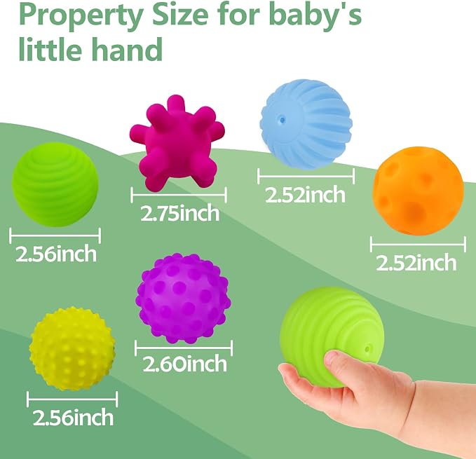 Sensory Balls for Baby Sensory Baby Toys 6 to 12 Months for Toddlers 1-3 - Image 6