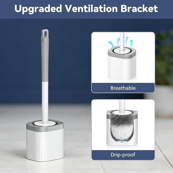 Toilet Brushes, 2 Pack Toilet Brush and Holder Set - Image 5