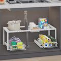 Under Sink Organizer, Pull Out Storage Organizer, 2 Tier Sliding Sink Organizer by INGIORDAR
