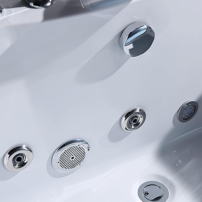 Empava 59 x 29" Whirlpool Tub, 750W Acrylic Jetted Bathtub - Image 7