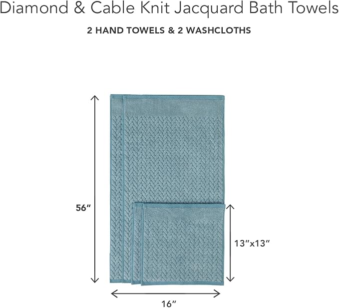 Texere 100% Organic Cotton Cable Jacquard 650 GSM Luxury Towel Sets - Image 2