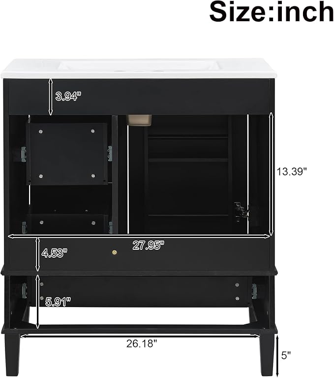 Harper & Bright Designs 30" Bathroom Vanity - Image 5