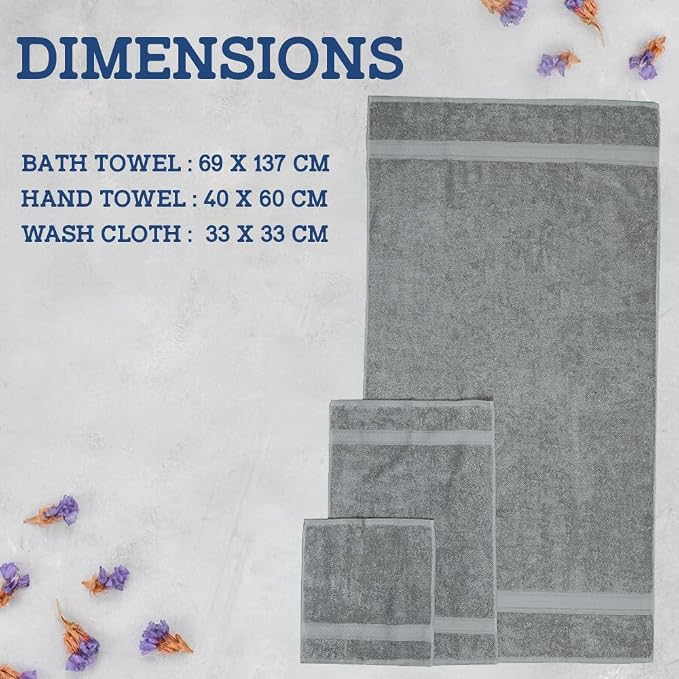 Casa Lino 100% Cotton Bath Towels Set of 4 - Image 4