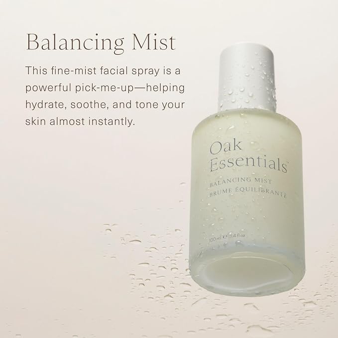 Oak Essentials Balancing Mist | Antioxidant-Rich Rose Water & Aloe Toning Face - Image 2