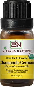 Chamomile German Essential Oil USDA Certified Organic, 100% Pure Natural by NirvanaNurture