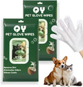 20-Pack Extra Thick Pet Cleaning Glove Wipes by QingYa