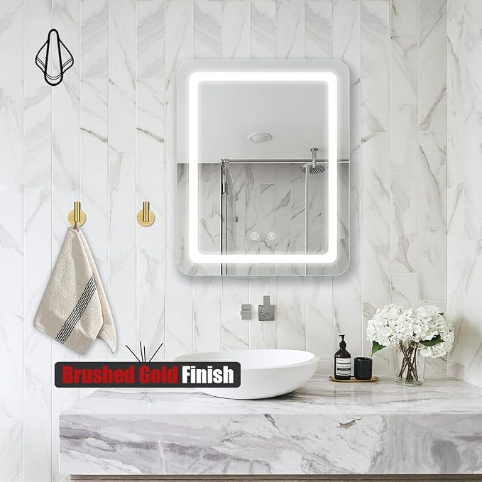 JQK Self Adhesive Towel Hook Gold, No Drill Stick on Coat Robe Clothes Wall Hook - Image 6