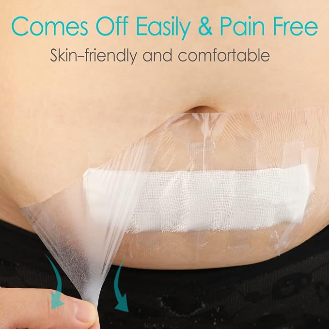50 Pcs Waterproof Shower Protector Bandage | 6x10 Inch Large Wounds Showering - Image 3