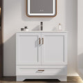 30 inch Bathroom Vanity with Sink, Modern White Vanity by LDarqeer
