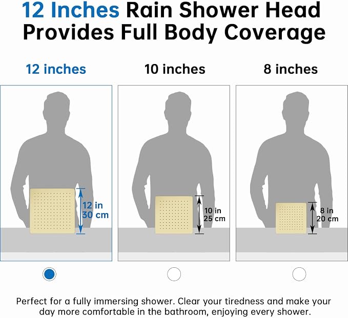 G-Promise All Metal 12 Inches Rainfall Shower Head - Image 5