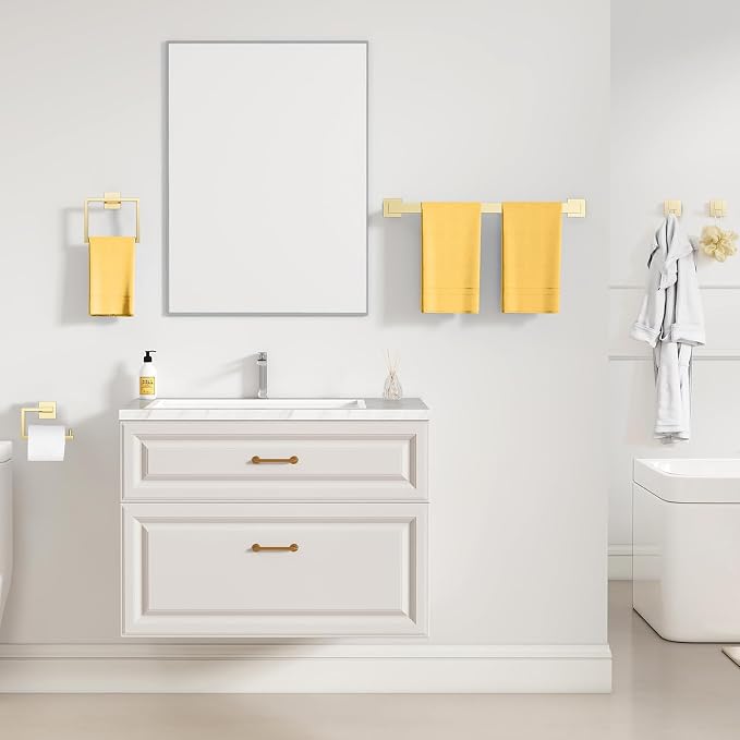 YACVCL 5-Piece Bathroom Hardware Accessories Set 23.6 inch Towel Bar Set Modern - Image 7
