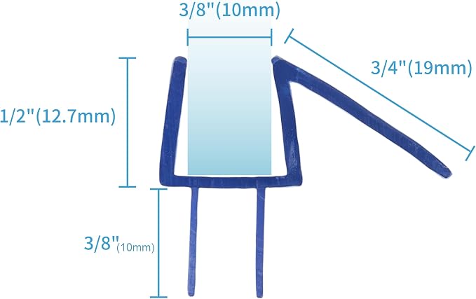 2-Pack ShowerDoor Bottom Seal 3/8" x 36" Polycarbonate Frameless Ultra Clear - Image 2