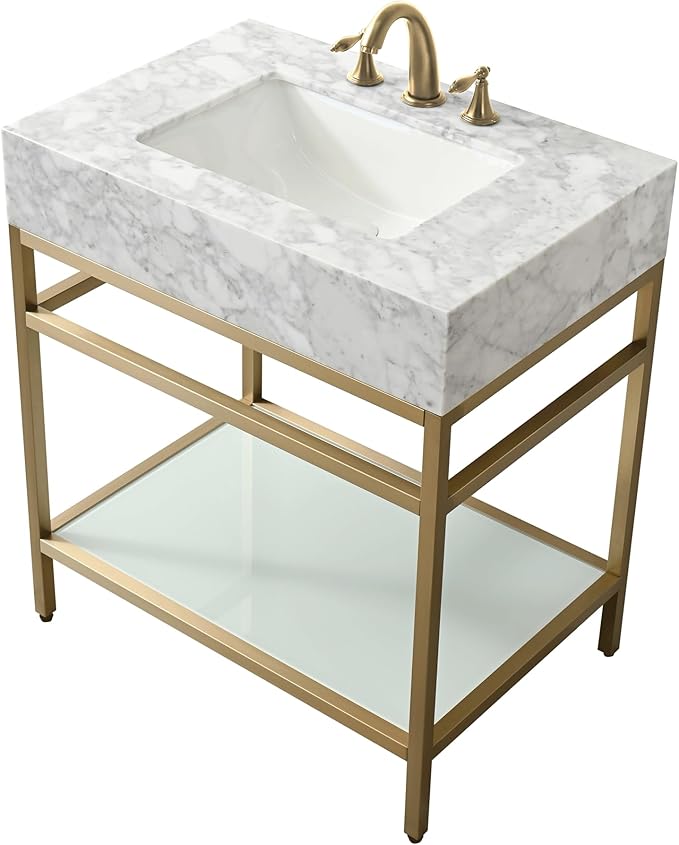 Gesipor Bathroom Carrara Marble Vanity by Gesipor