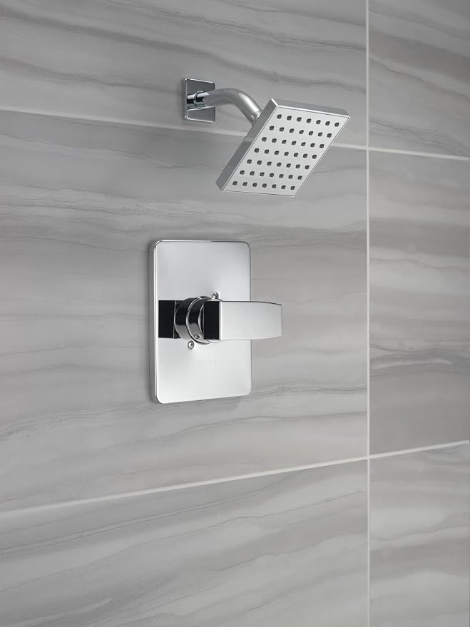 Delta Modern 14 Series Shower Faucet Set, Chrome Shower Head and Handle Set - Image 8