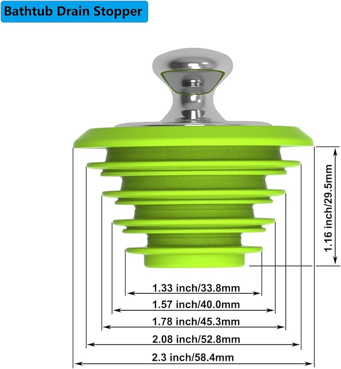 Bathtub Drain Stopper, Silicone Bathtub Stopper, Tub Stopper, Washbasin Drain - Image 4